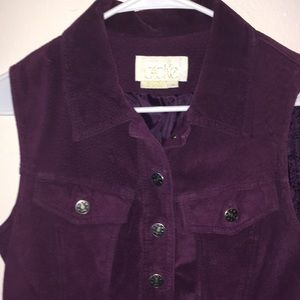 Cache suede plum vest